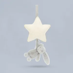 Jellycat Bashful Bunny Musical Pull, Silver