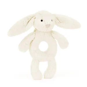 Jellycat bashful cream bunny ring rattle