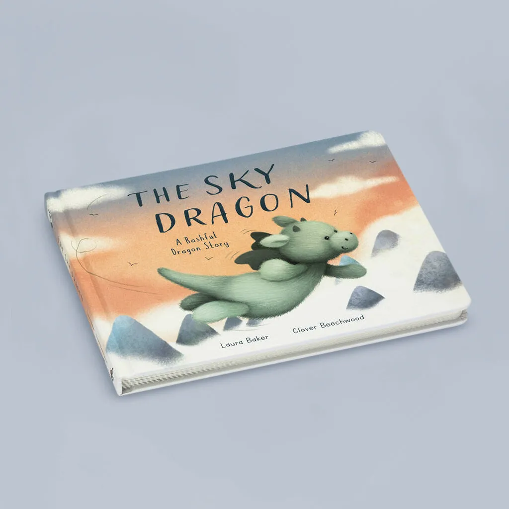 Jellycat Bashful Dragon with The Sky Dragon Book Gift Set