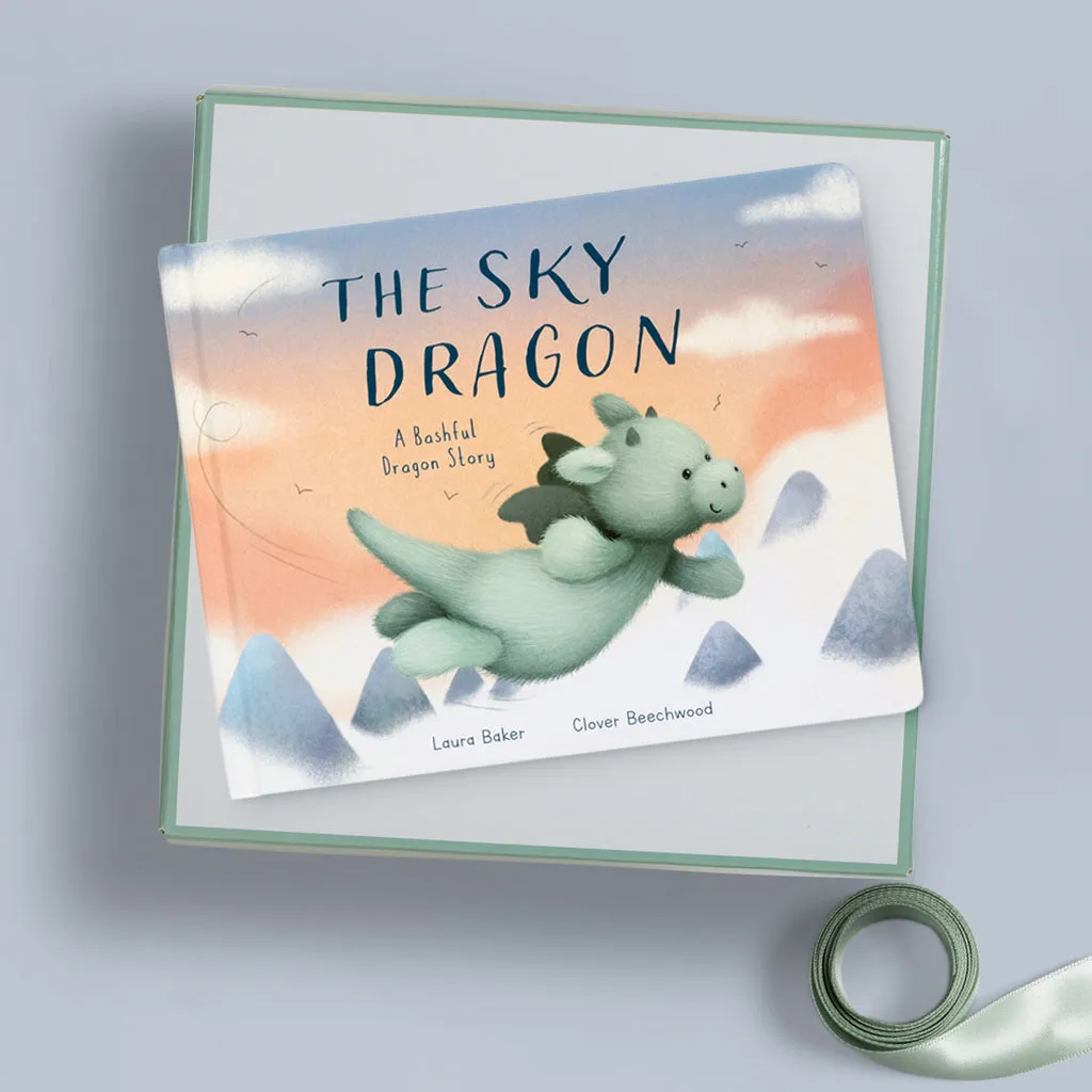 Jellycat Bashful Dragon with The Sky Dragon Book Gift Set