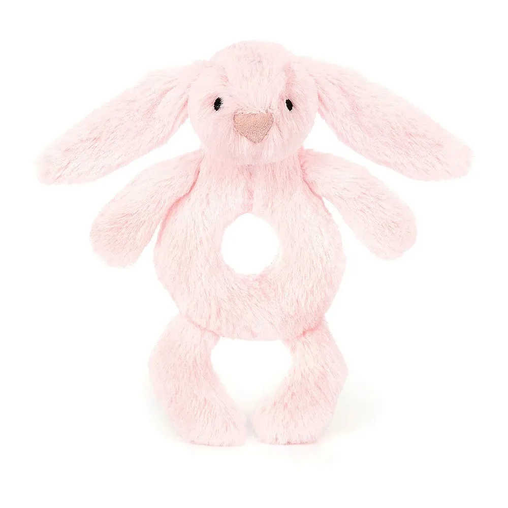 Jellycat bashful pink bunny ring rattle