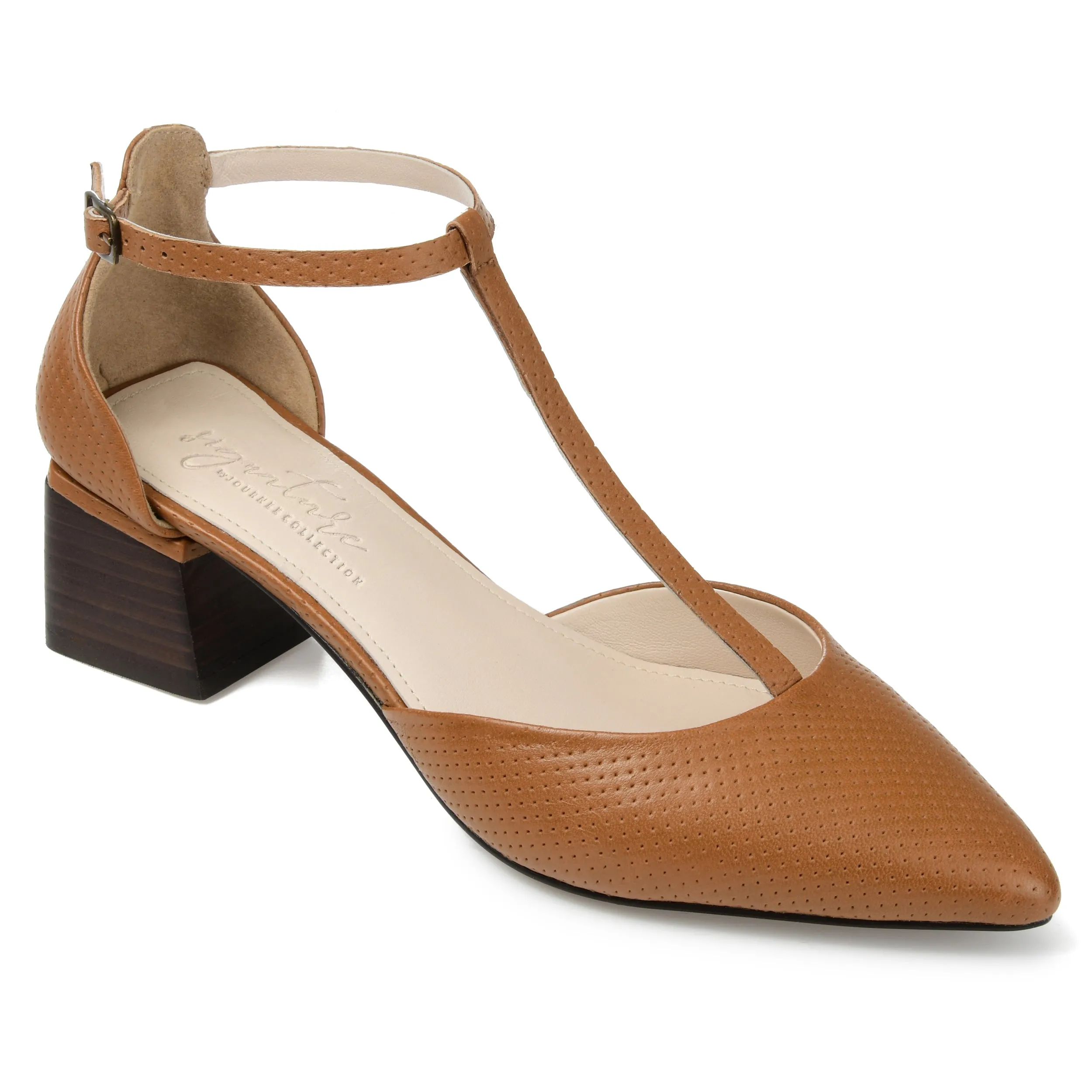Journee Signature Women's Genuine Leather Tru Comfort Foam Cameela Pump
