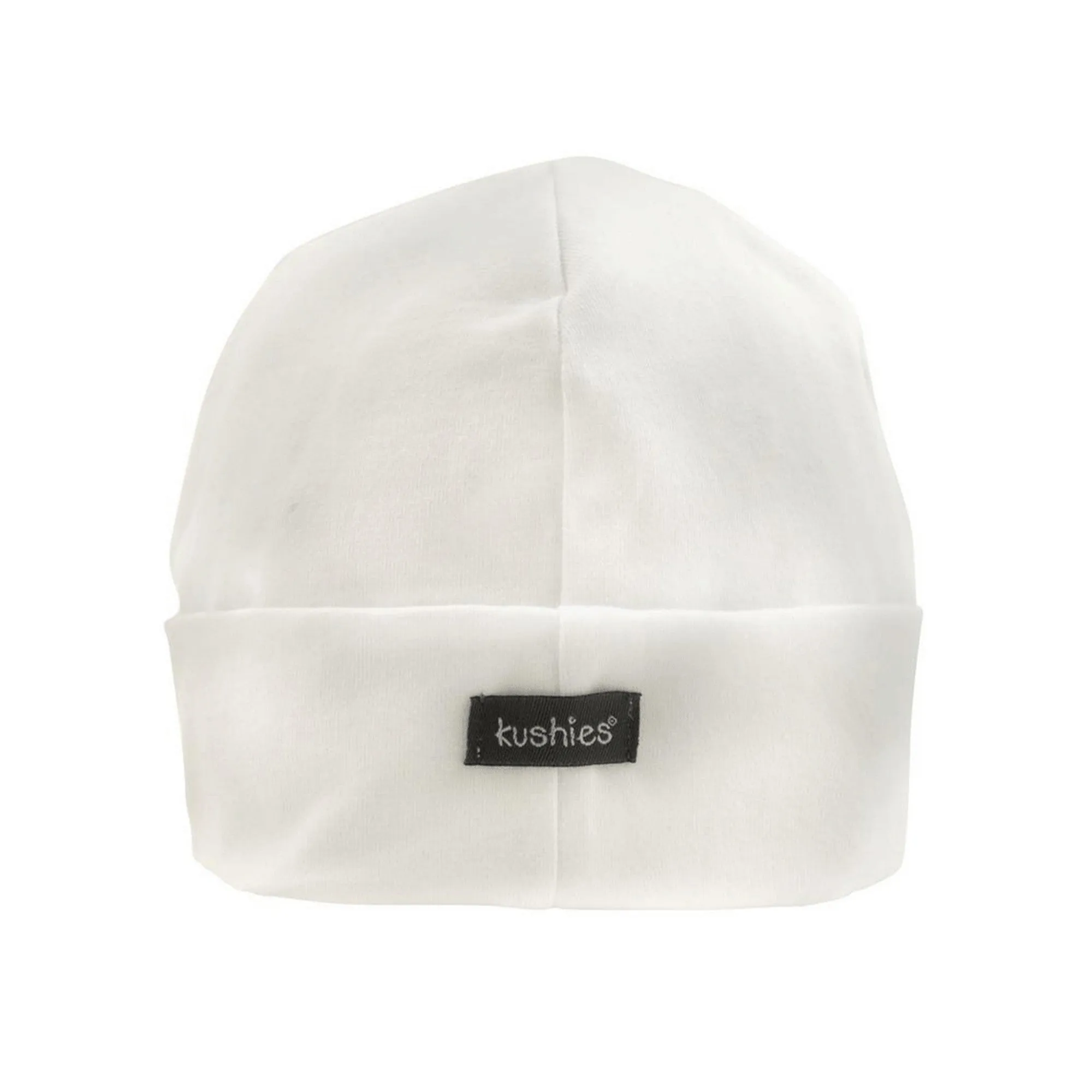 Kushies Organic Baby Cap (1-3 M) - White