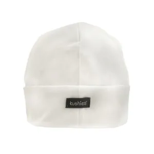 Kushies Organic Baby Cap (1-3 M) - White