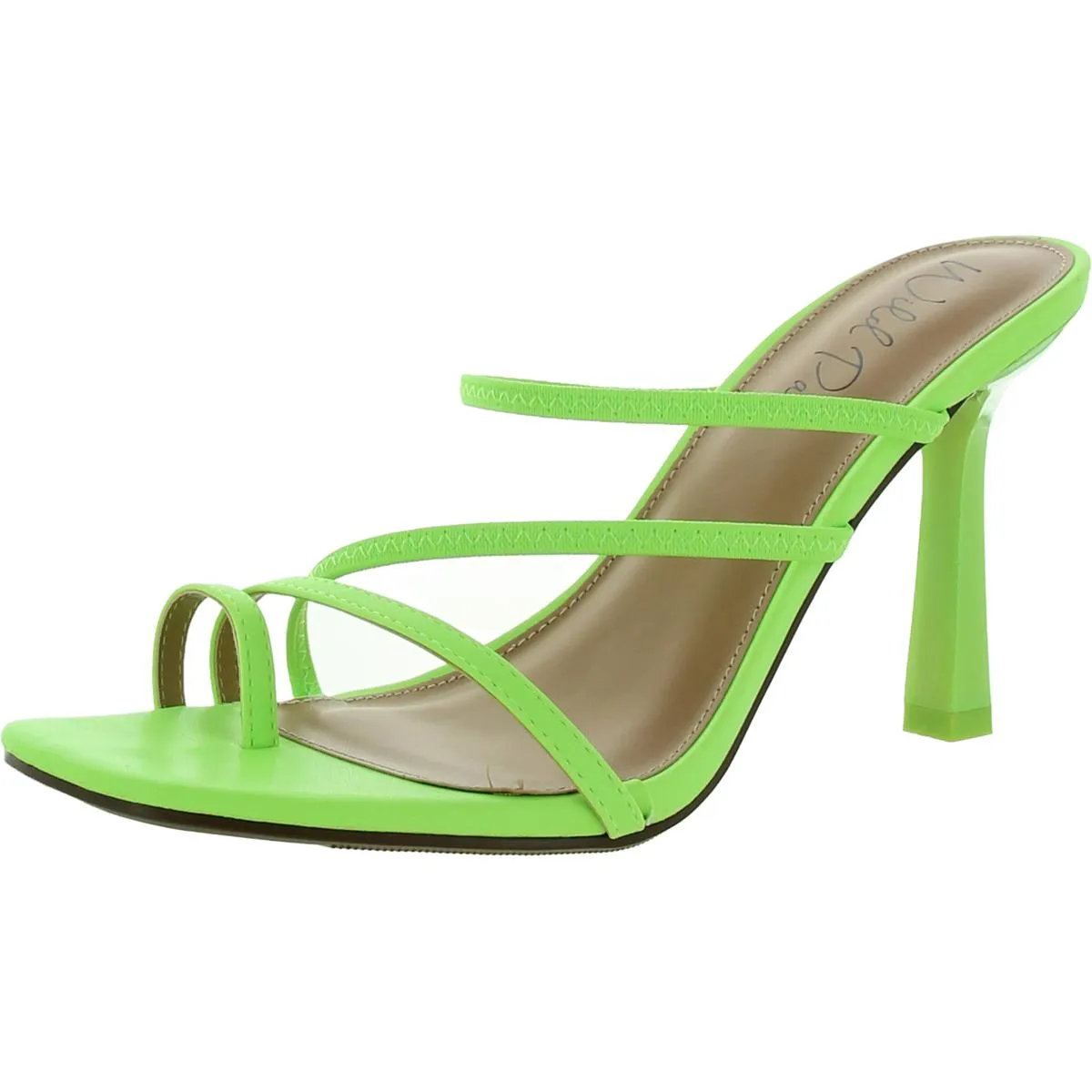 Lenore Womens Faux Leather Slip On Dress Sandals
