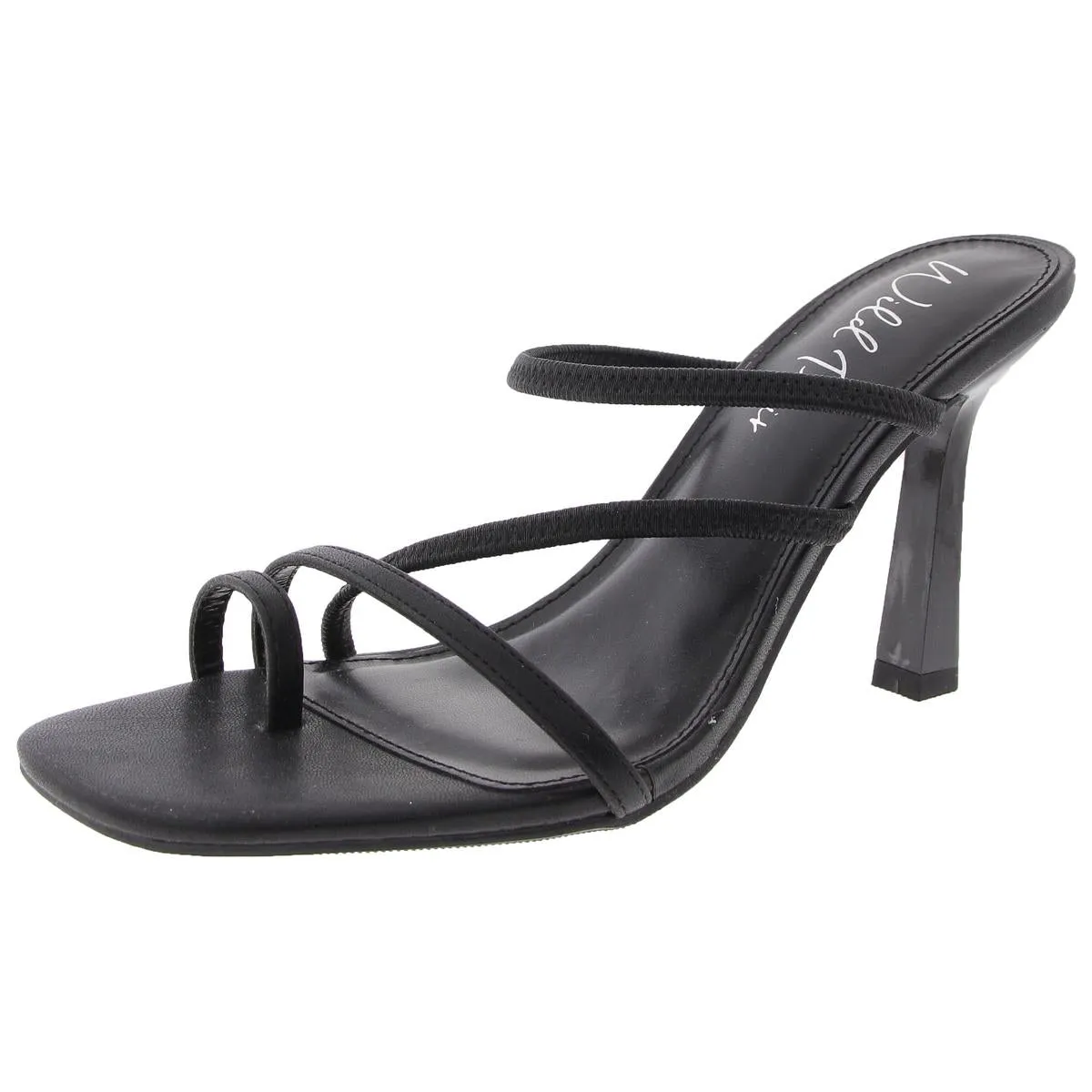 Lenore Womens Faux Leather Slip On Dress Sandals