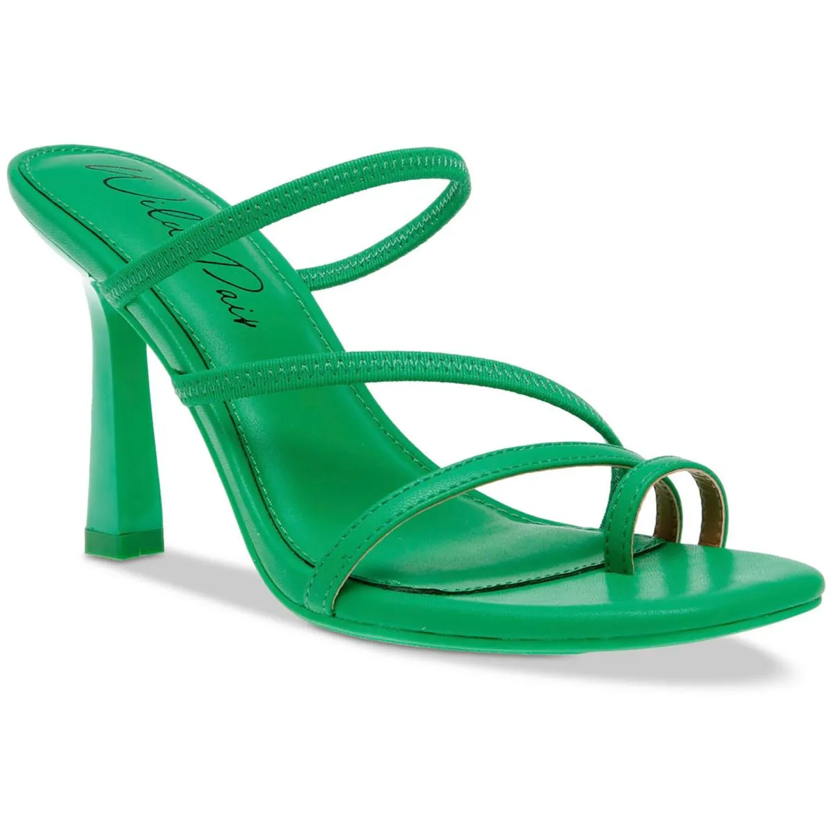 Lenore Womens Faux Leather Slip On Dress Sandals