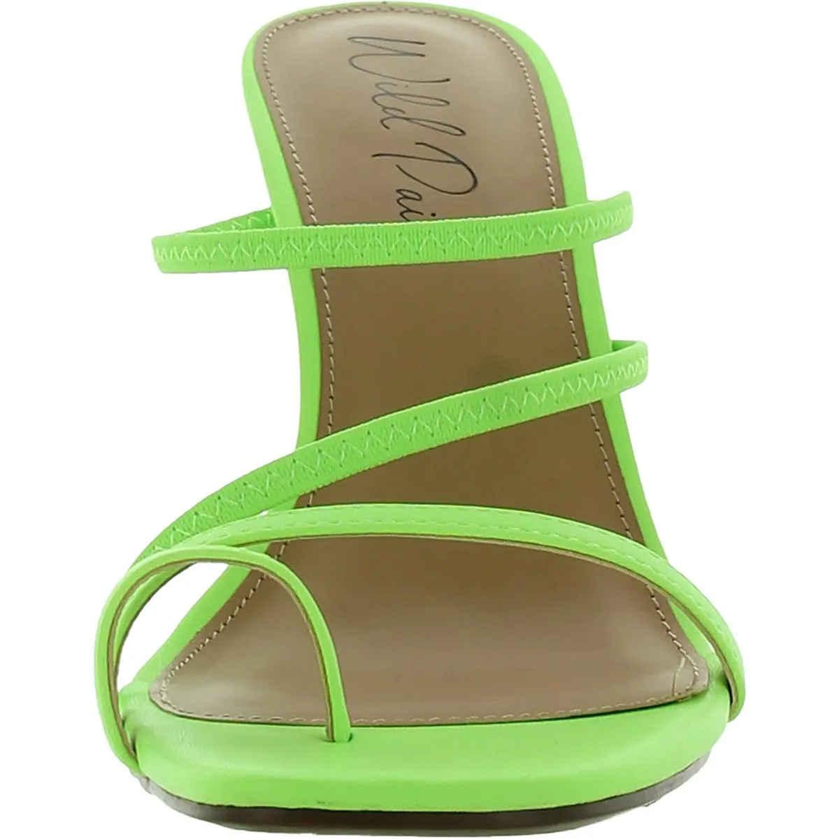 Lenore Womens Faux Leather Slip On Dress Sandals