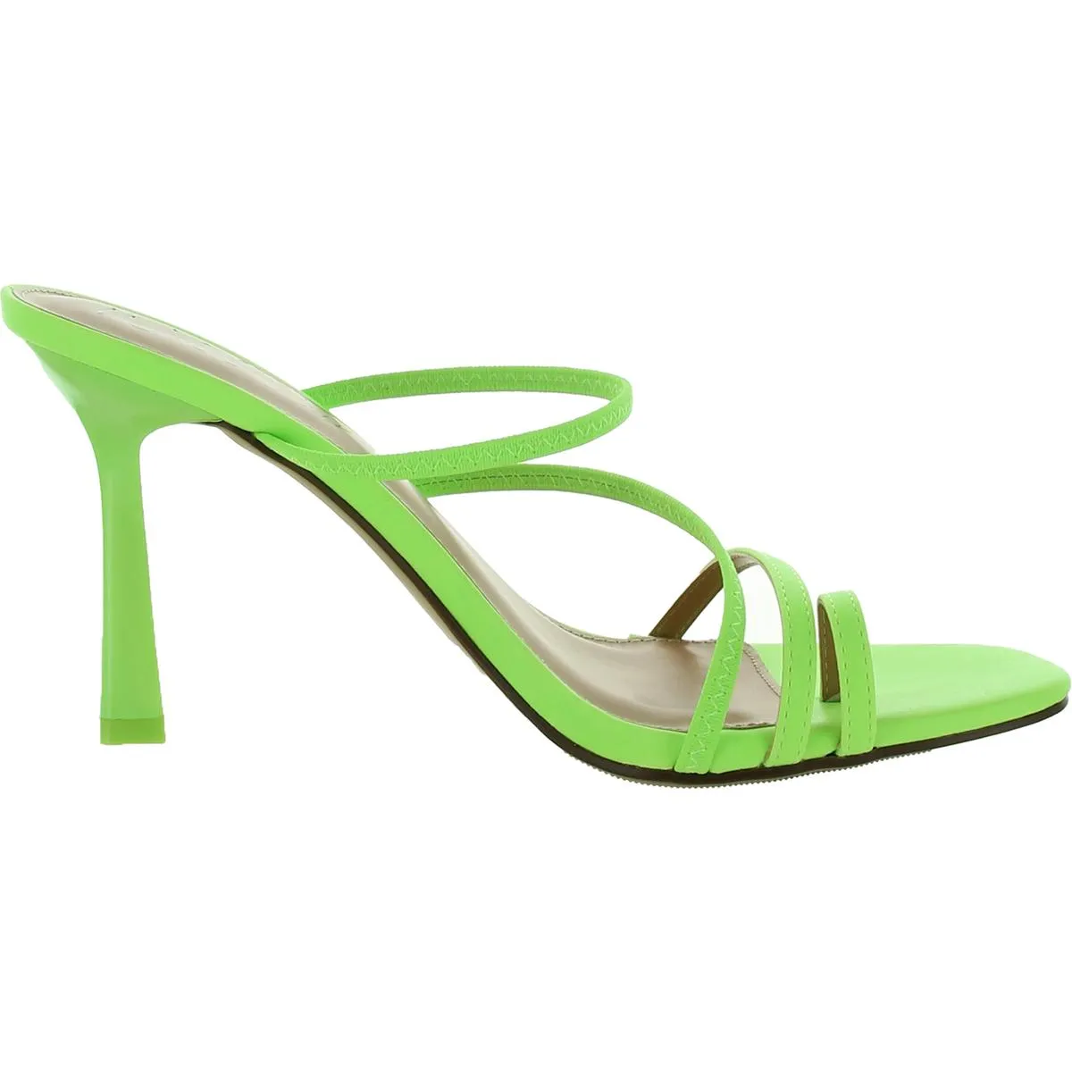 Lenore Womens Faux Leather Slip On Dress Sandals