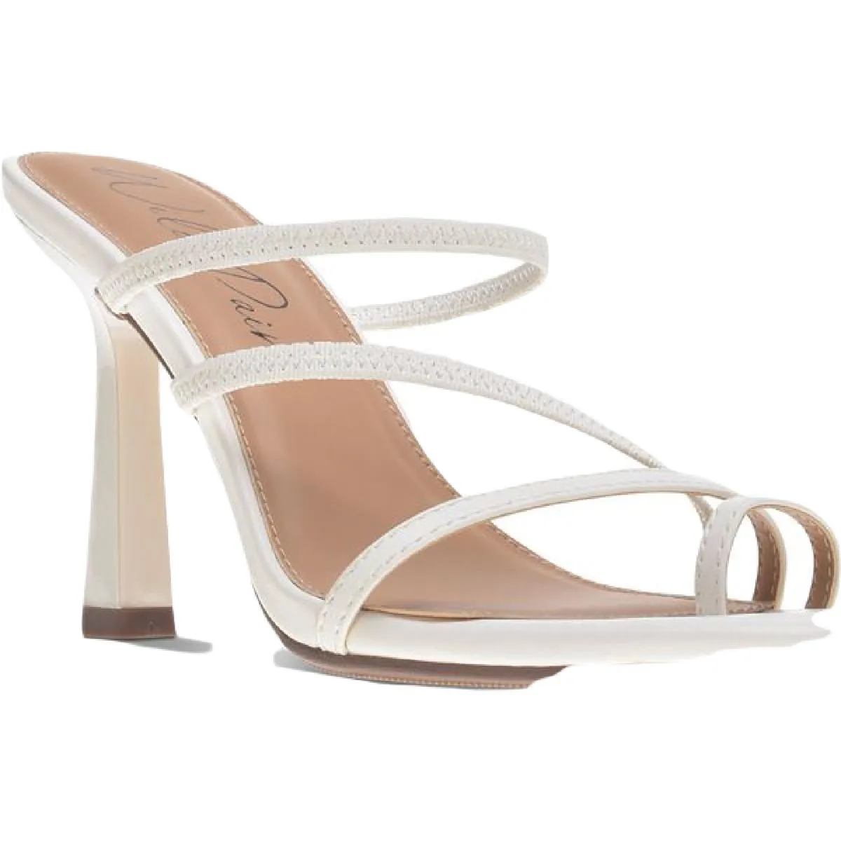 Lenore Womens Faux Leather Slip On Dress Sandals