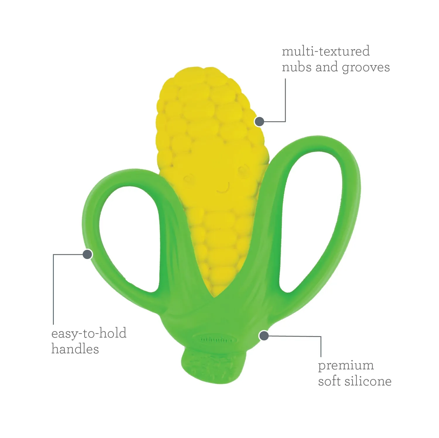 Lil' Nibbles Textured Silicone Teether - Corn