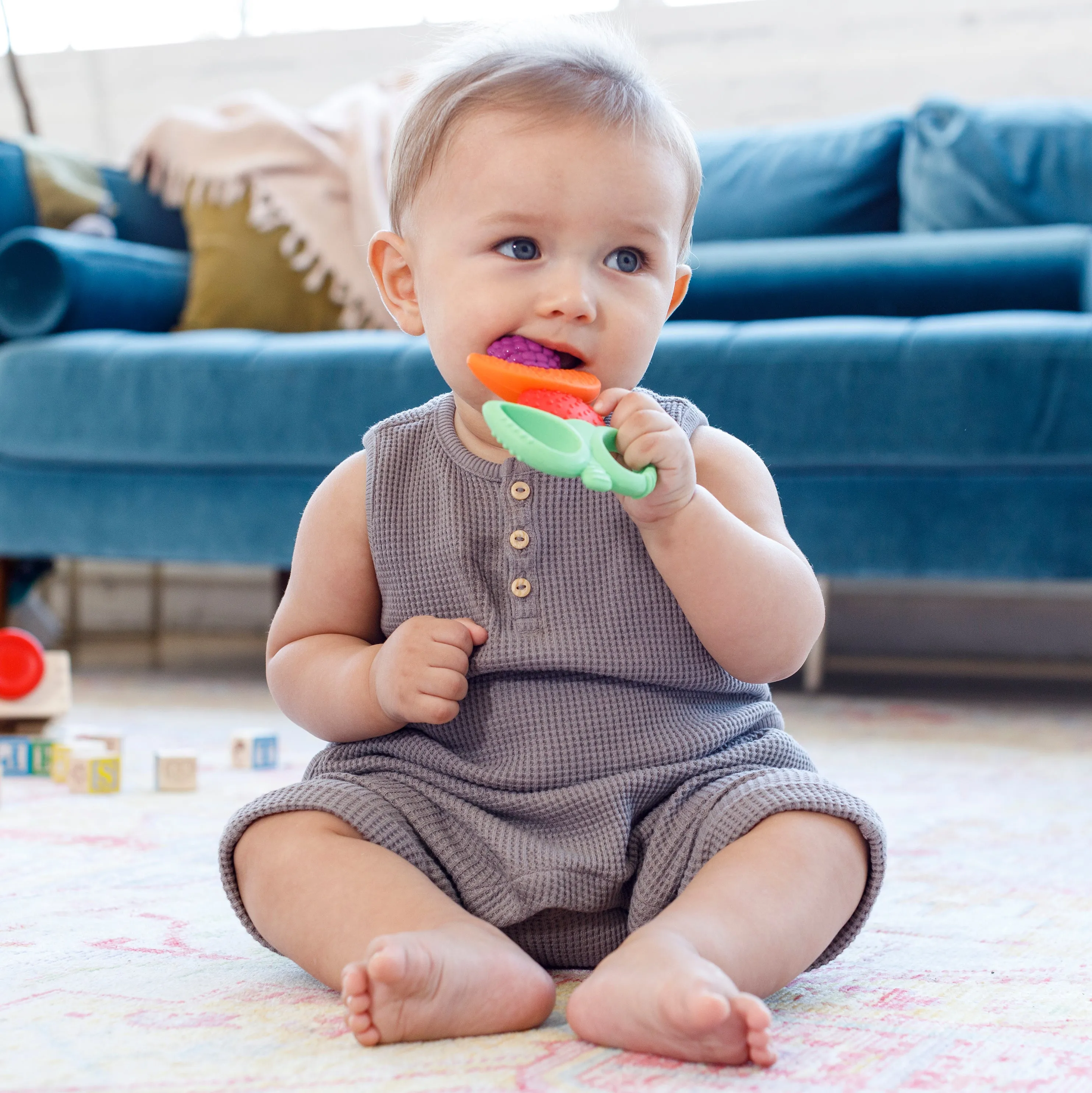 Lil' Nibbles Textured Silicone Teether - Fruit Kabob