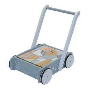Little Dutch, Wooden Baby Walker & Block Trolley