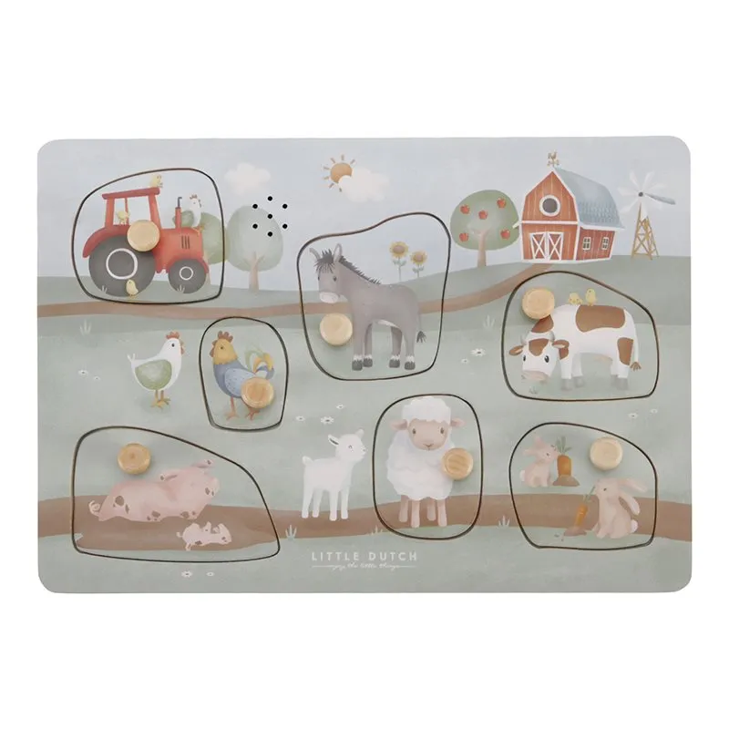 Little Dutch, Wooden Sound Puzzle, Little Farm