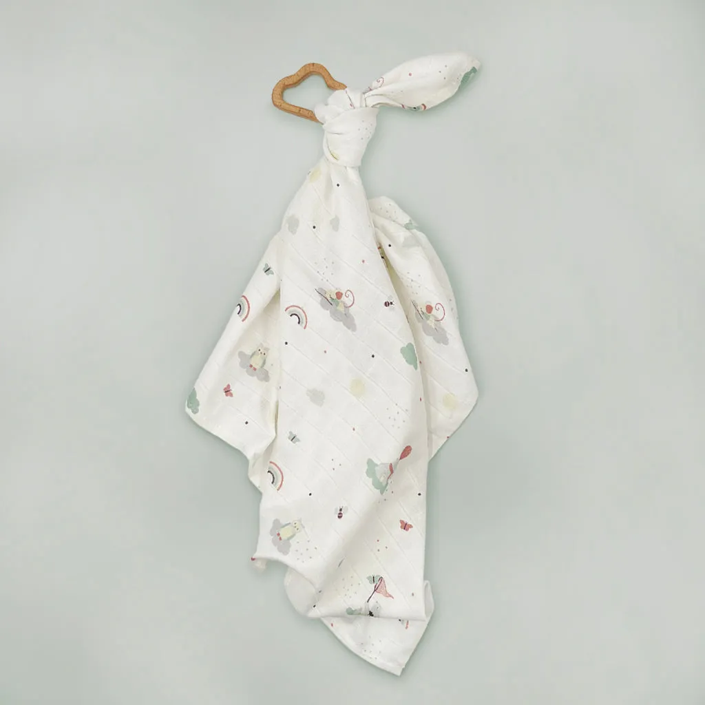 Little Love Day & Night Muslins with Wooden Teethers