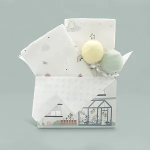 Little Love Muslins and Socks New Baby Gift Set, Neutral