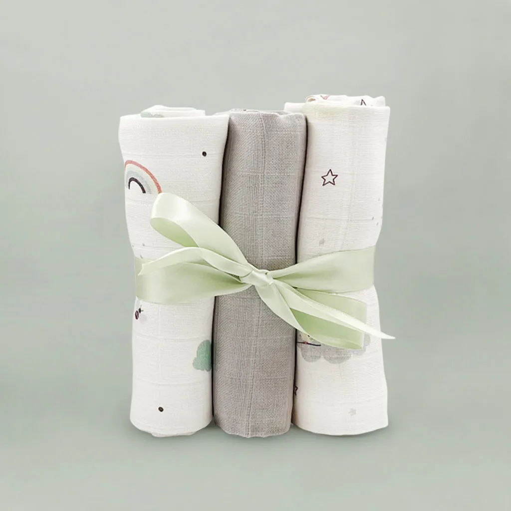 Little Love Trio of Muslins - Grey