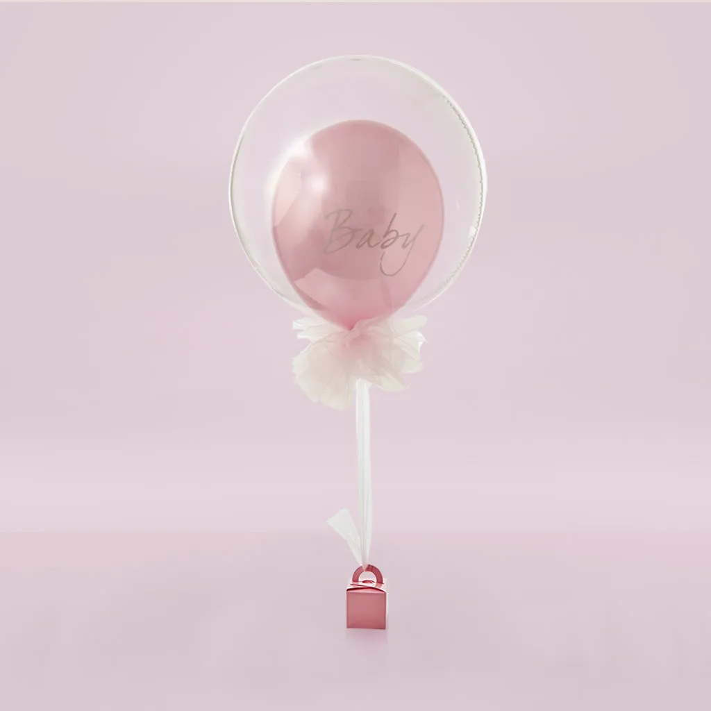 Luxury Pink New Baby Bubble Balloon