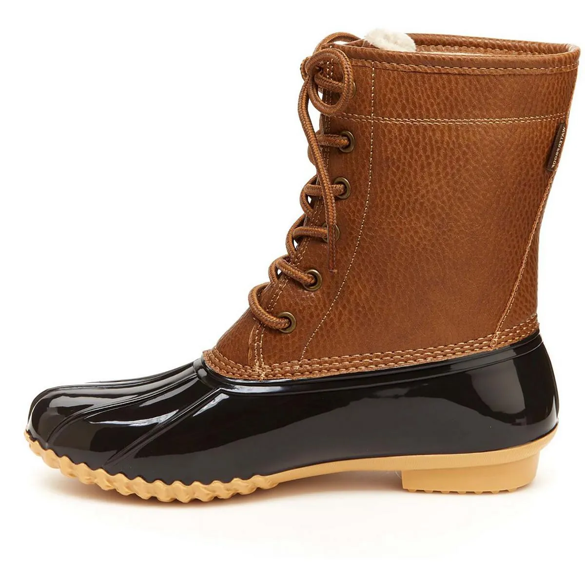 Maplewood Womens Faux Leather Outdoor Rain Boots