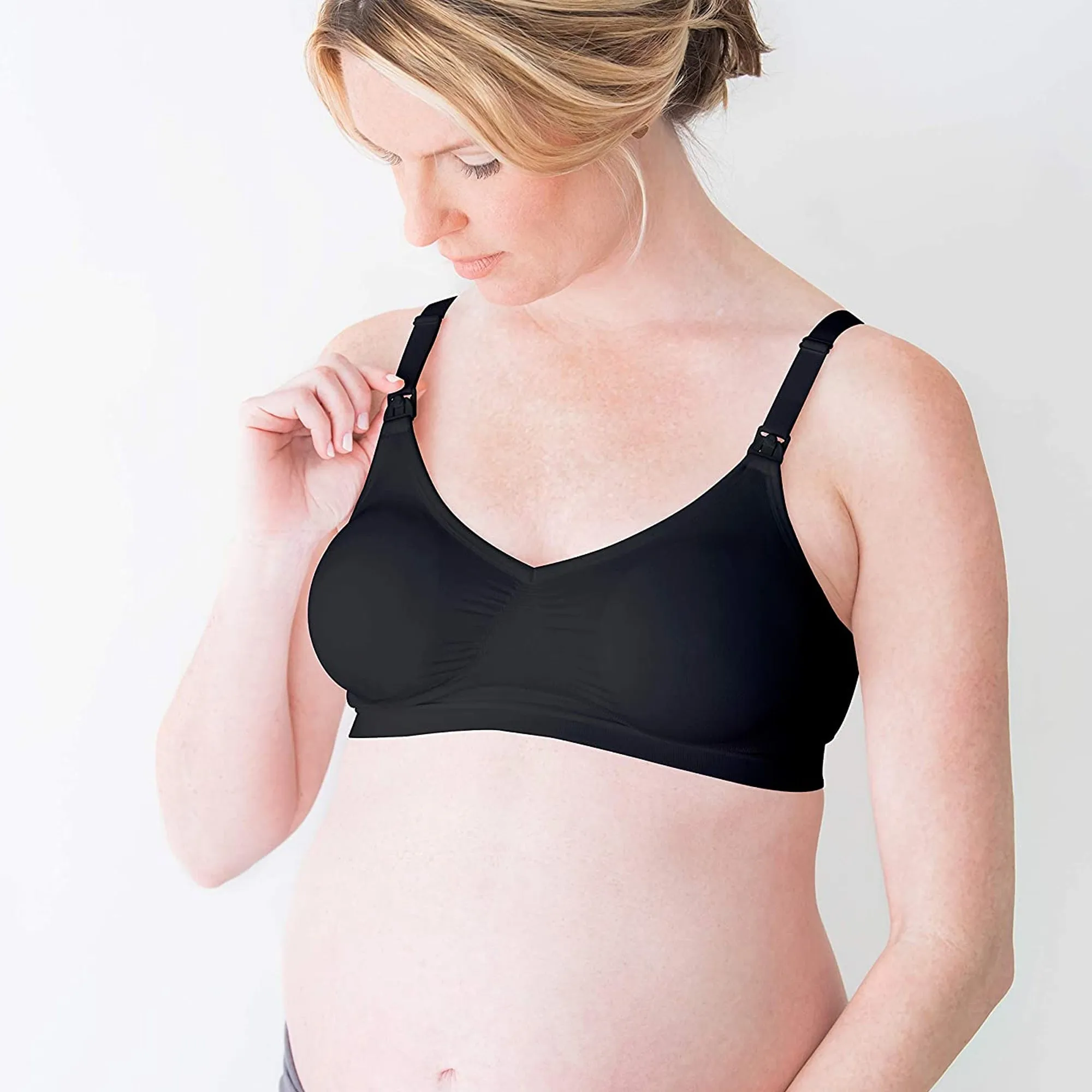 MEDELA T-Shirt Nursing Bra - Black/Medium