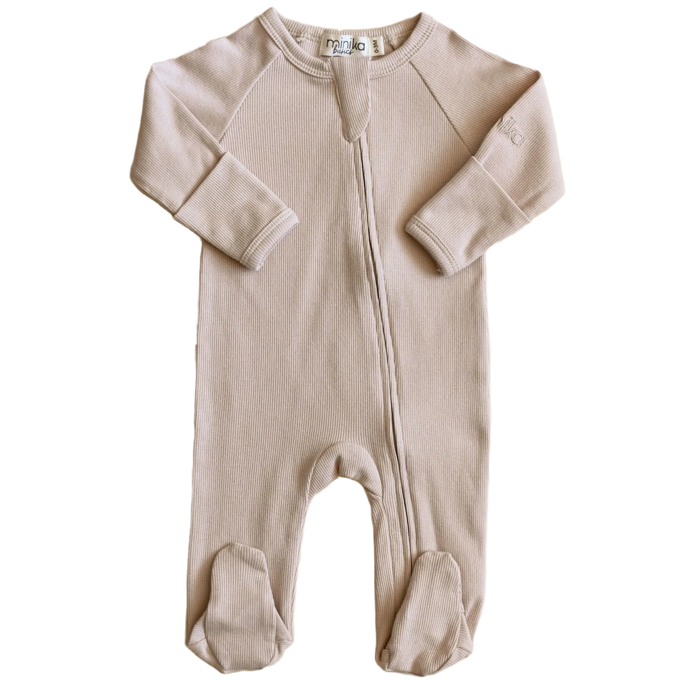 MINIKA Zipper Footed Pajamas - Cream
