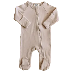 MINIKA Zipper Footed Pajamas - Cream