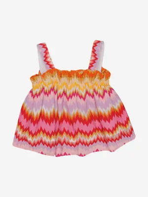 Missoni Girls Zigzag Woven Top in Multicolour