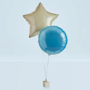 Moon and Stars Balloon Bouquet - Blue
