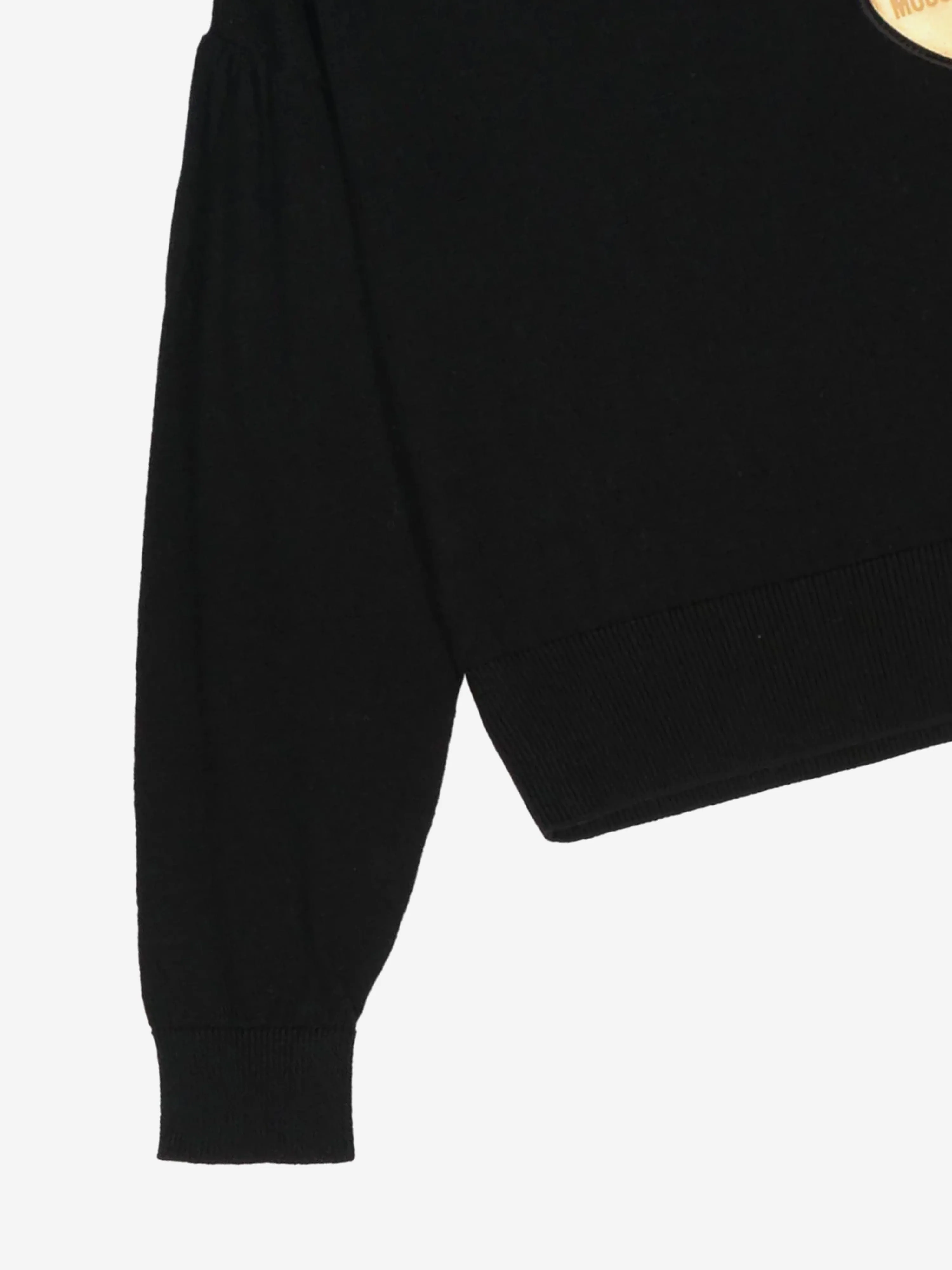 Moschino Girls Bear Heart Logo Jumper in Black