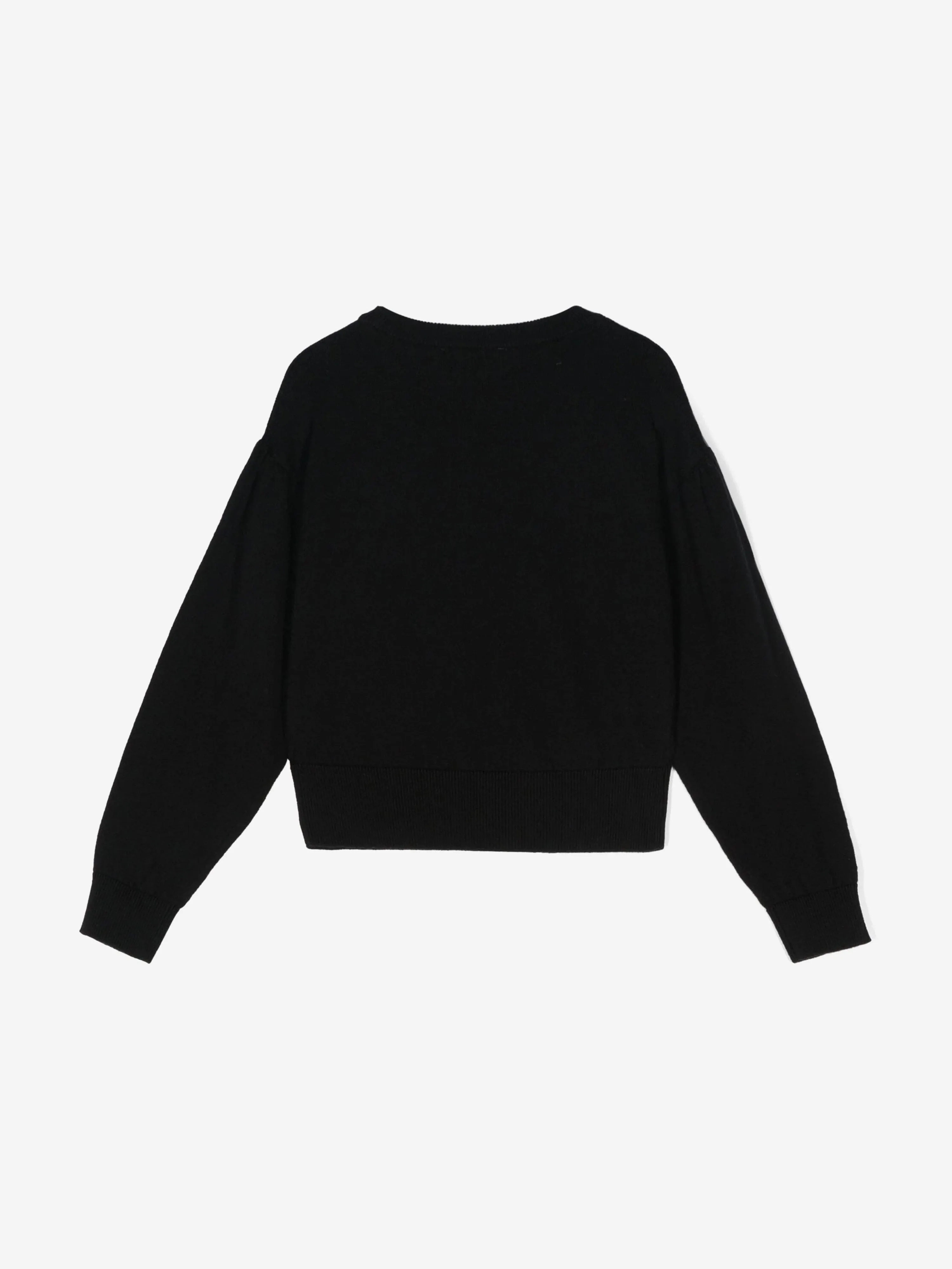 Moschino Girls Bear Heart Logo Jumper in Black