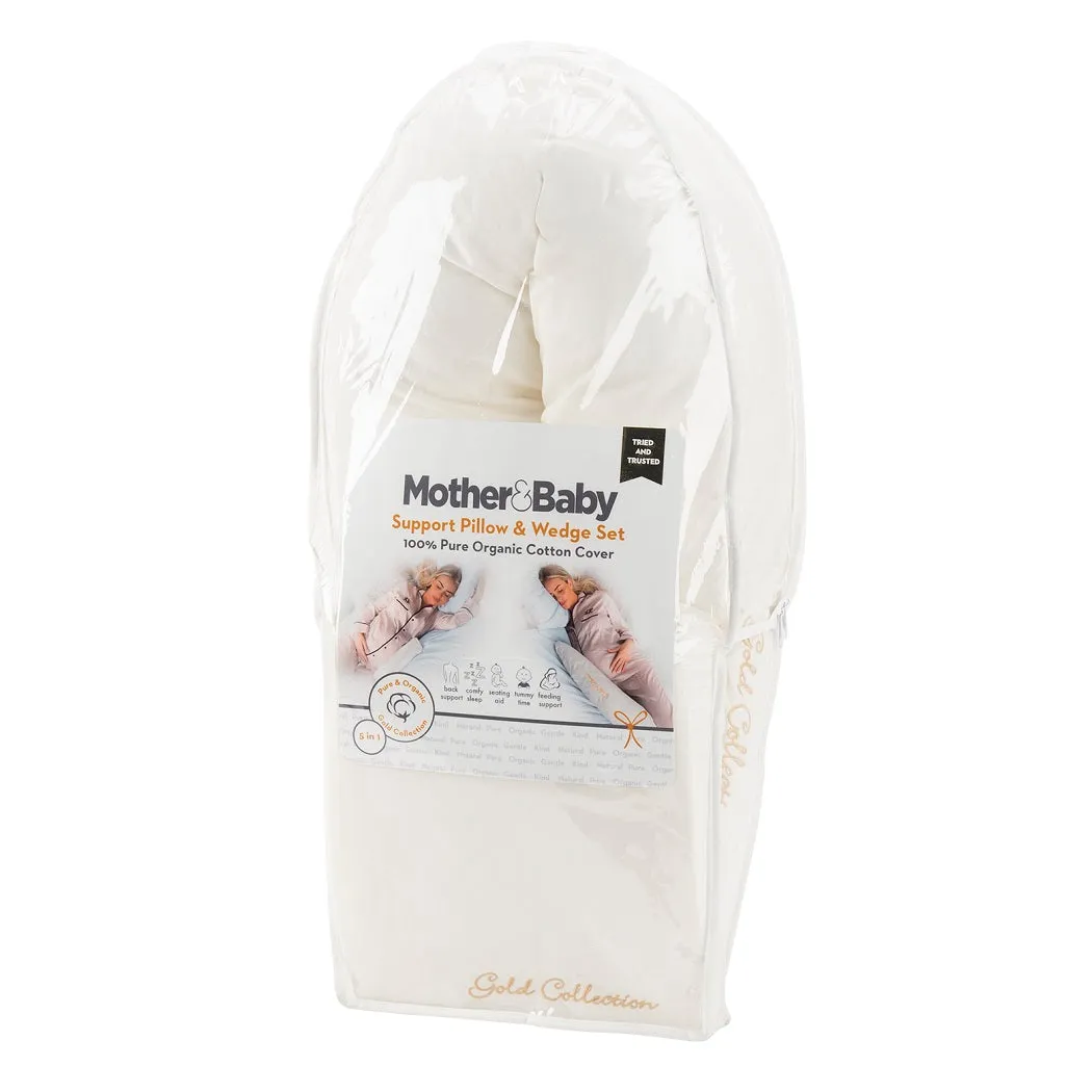 Mother&Baby Support Pillow and Wedge Set (Cream)