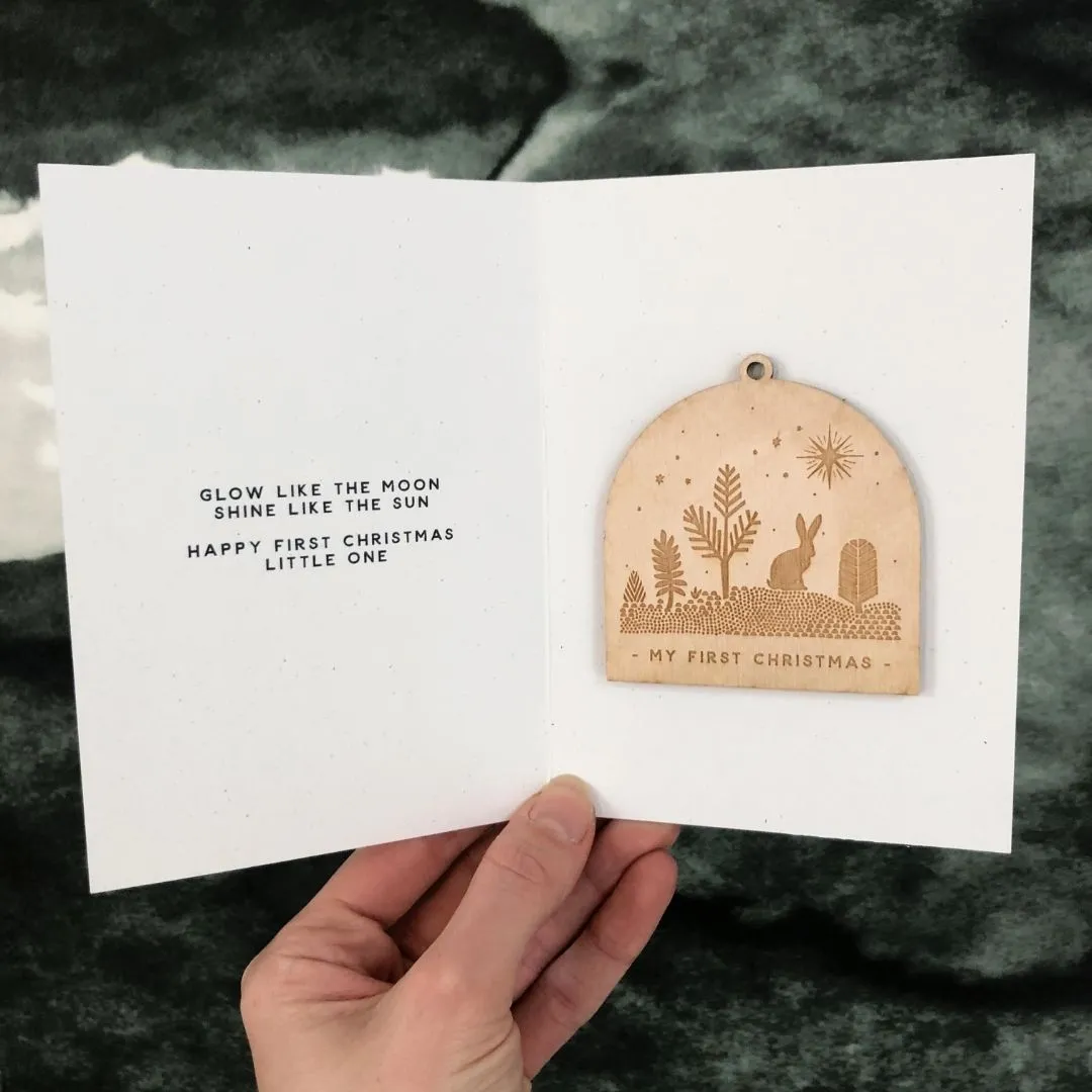 My First Christmas Card with Keepsake Christmas Decoration