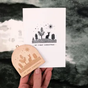 My First Christmas Card with Keepsake Christmas Decoration