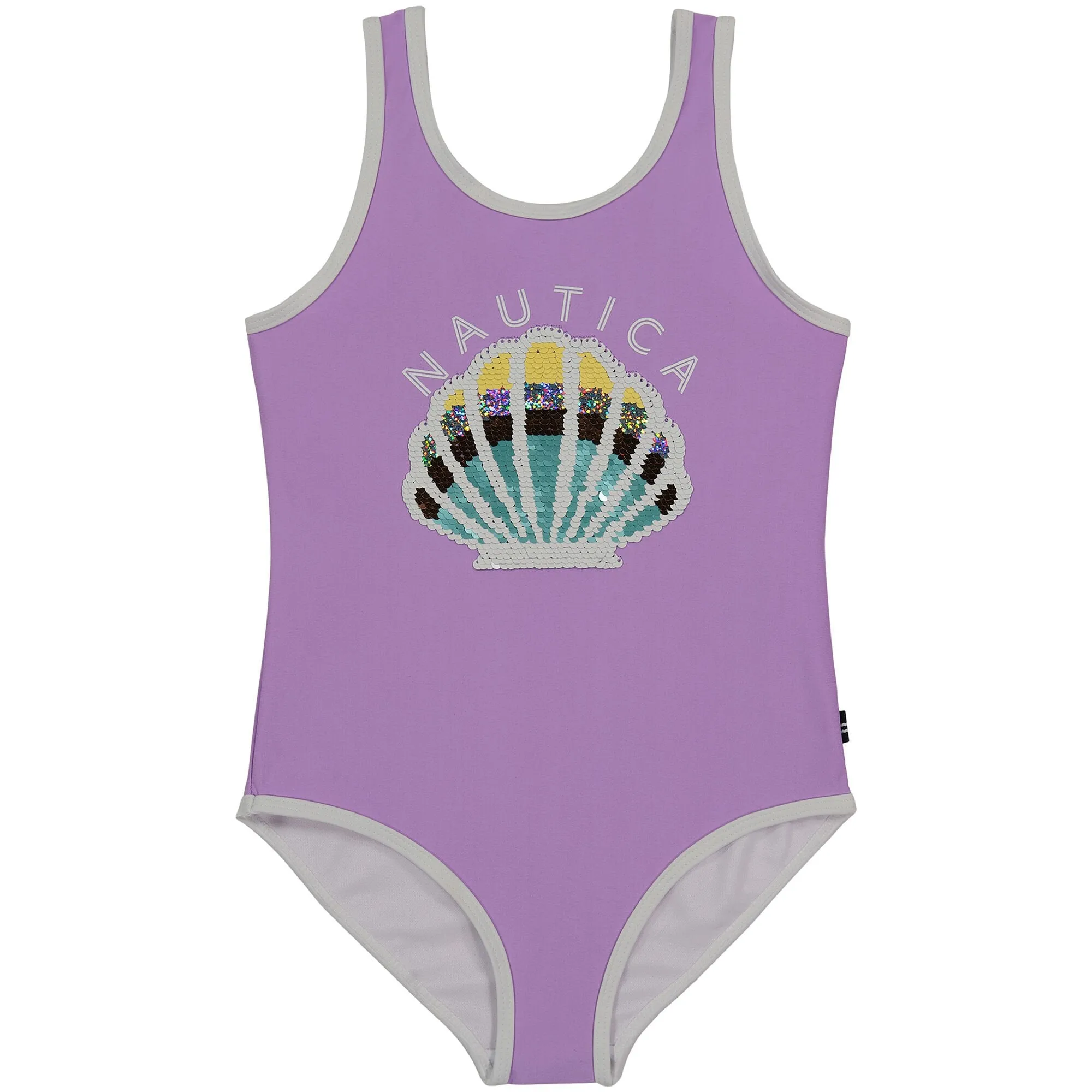 Nautica Toddler Girls' Seashell One-Piece (2T-4T) Guppy Grape Nautica