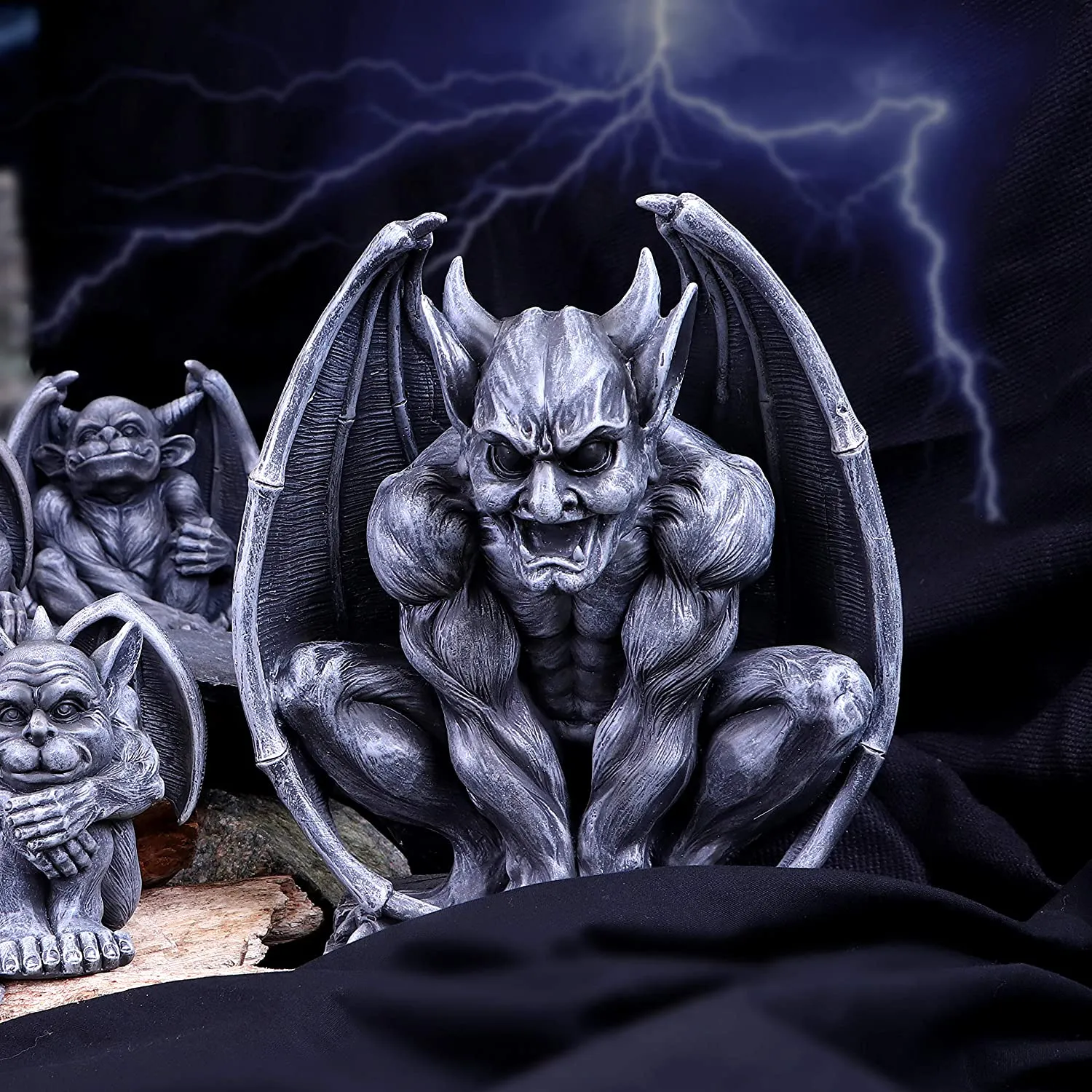 Nemesis Now Decor Nemesis Now Adalward Dark Black Grotesque Gargoyle Figurine, 26cm