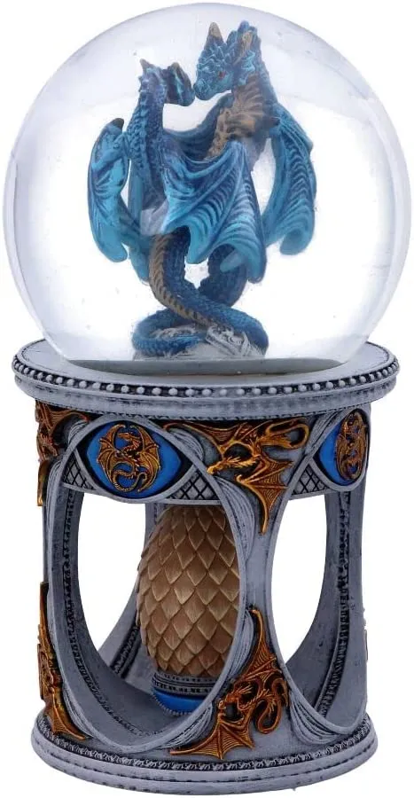 Nemesis Now Decor Nemesis Now Anne Stoke Dragon Heart Snow Globe Shaker, Polyresin, Gold, 18.5cm