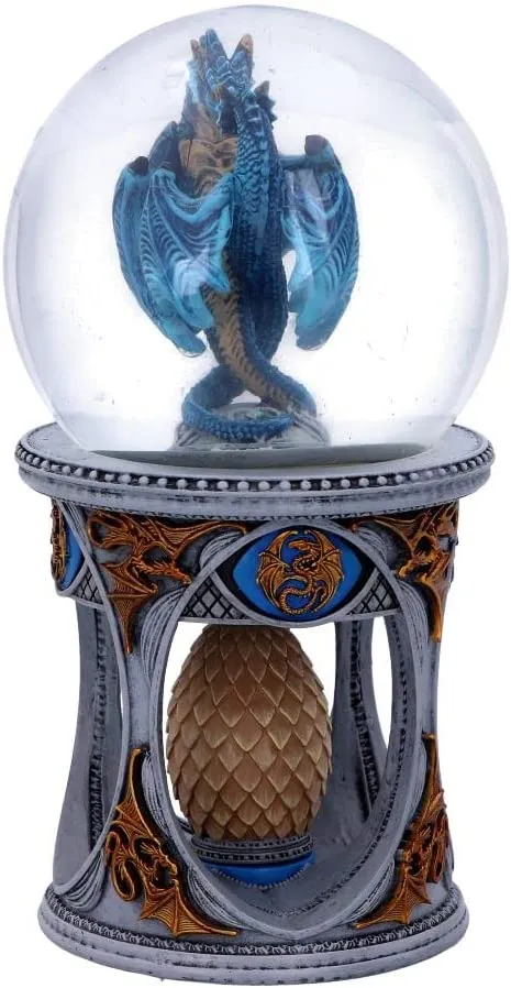 Nemesis Now Decor Nemesis Now Anne Stoke Dragon Heart Snow Globe Shaker, Polyresin, Gold, 18.5cm
