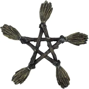 Nemesis Now Decor Nemesis Now B1866F6 Broomstick Wall Plaque 19cm Brown, Polyresin, One Size