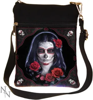 Nemesis Now Decor Nemesis Now B2348F6 Sugar Skull James Ryman Shoulder Bag 23cm Black, PU and Canv