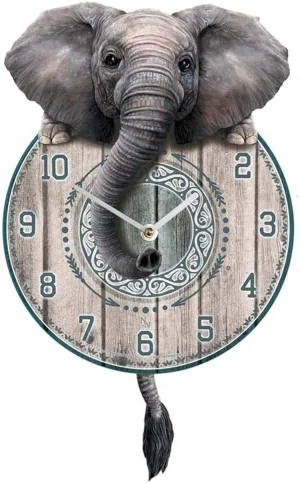 Nemesis Now Decor Nemesis Now B3506J7 Trunkin' Tickin' Clock 25cm Grey, MDF
