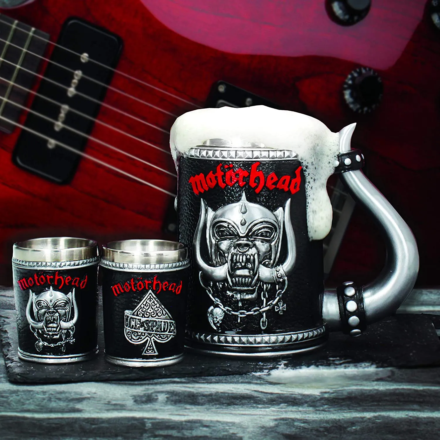 Nemesis Now Decor Nemesis Now B4121M8 Motorhead Tankard Mug 14cm Black, Resin w/Stainless Steel In
