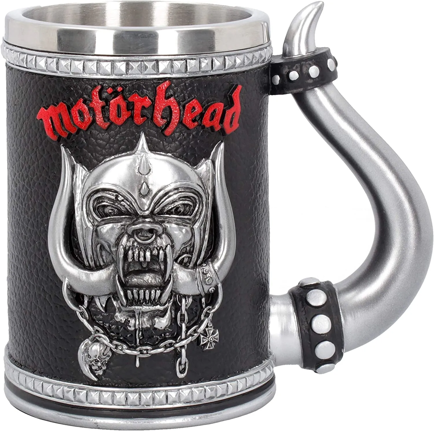Nemesis Now Decor Nemesis Now B4121M8 Motorhead Tankard Mug 14cm Black, Resin w/Stainless Steel In
