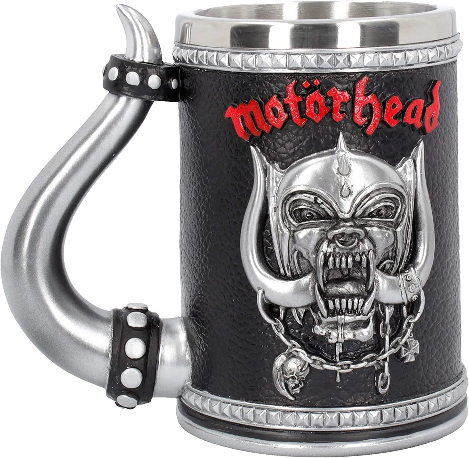 Nemesis Now Decor Nemesis Now B4121M8 Motorhead Tankard Mug 14cm Black, Resin w/Stainless Steel In