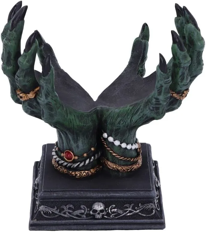Nemesis Now Decor Nemesis Now Beyond The Grave Crystal Ball Holder 15cm, Black