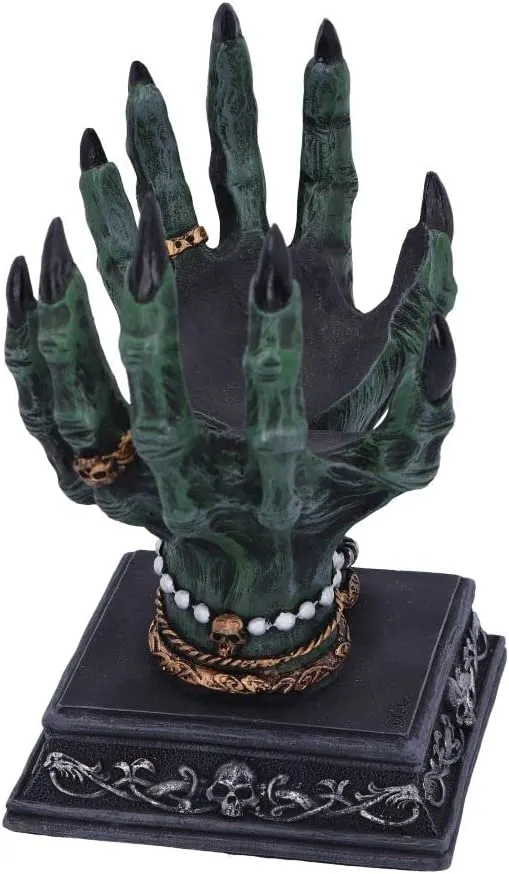 Nemesis Now Decor Nemesis Now Beyond The Grave Crystal Ball Holder 15cm, Black