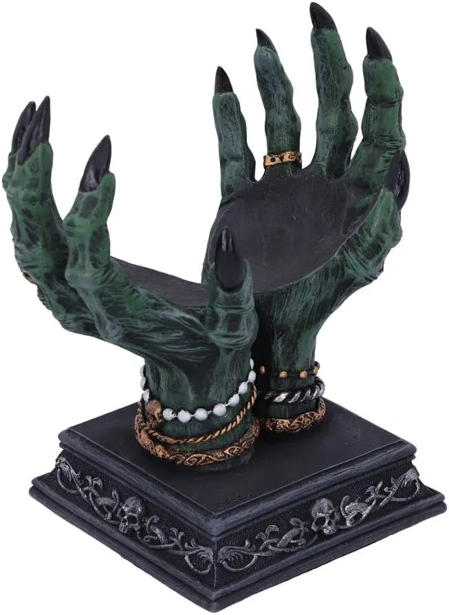 Nemesis Now Decor Nemesis Now Beyond The Grave Crystal Ball Holder 15cm, Black