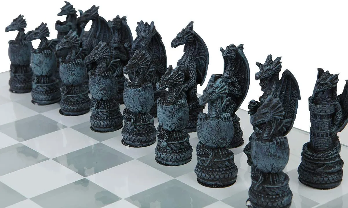 Nemesis Now Decor Nemesis Now Dragon Chess Set 43cm Black