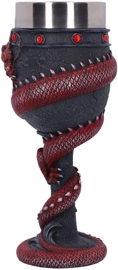 Nemesis Now Decor Nemesis Now Dragon Coil Goblet, Red, 20cm