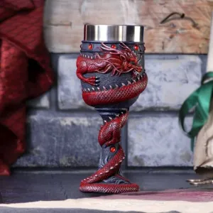 Nemesis Now Decor Nemesis Now Dragon Coil Goblet, Red, 20cm