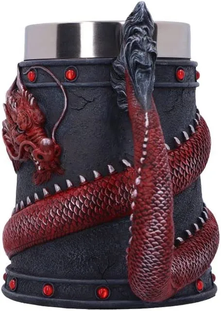 Nemesis Now Decor Nemesis Now Dragon Coil Tankard, Red, 16cm